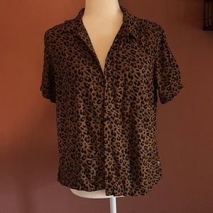 Vans Leopard Button Up